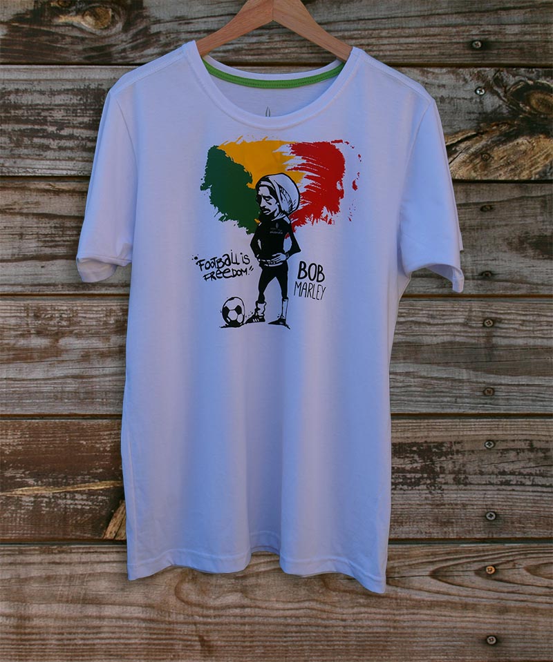 Camisa Bob Marley futebol