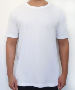 Camiseta estonada branca lisa