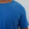 Camiseta Estonada Azul Lisa Detalhes